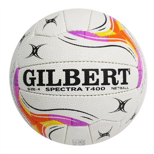 Gilbert Spectra T400 Netball Size 4 White/Pink/Orange