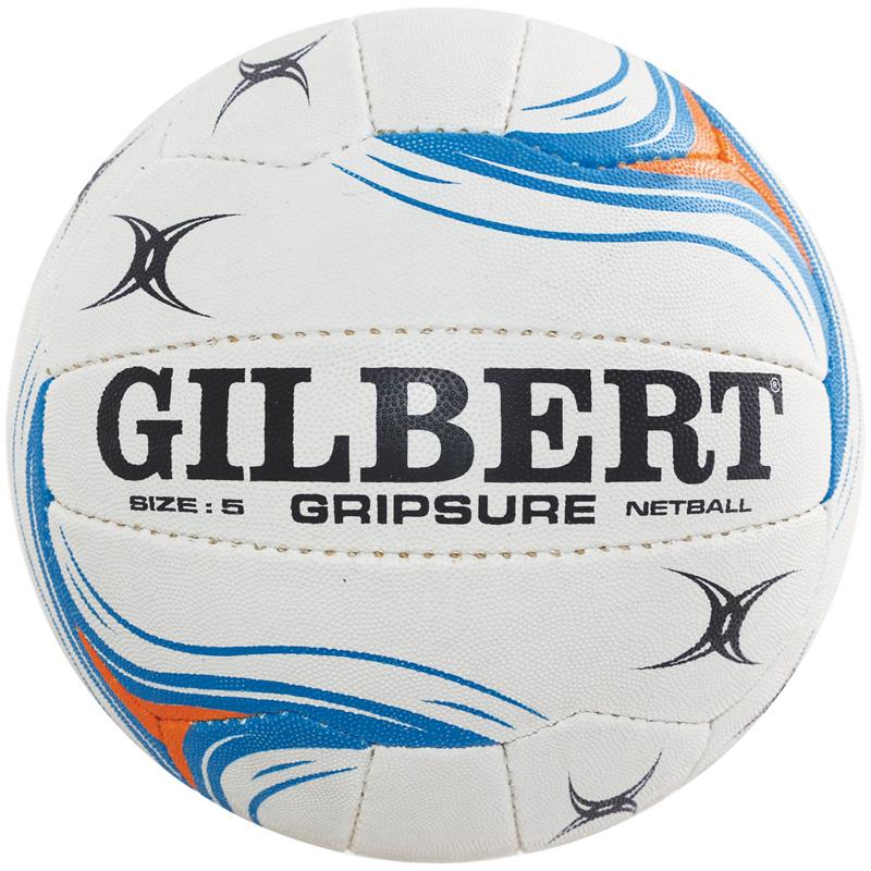 Gilbert Gripsure Netball Size 5 White/Blue
