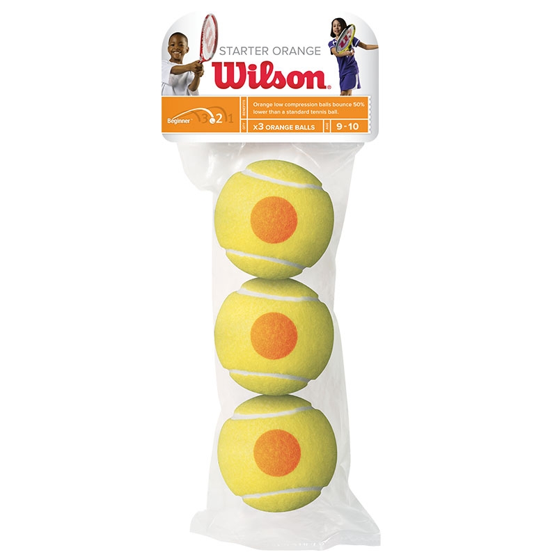 Wilson Orange Dot Tennis Balls (3 Pack)