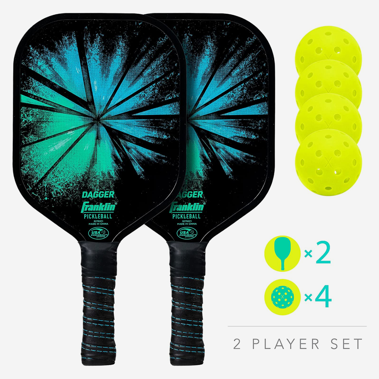 Franklin Dagger 2 Player Pickleball Set 8A00032