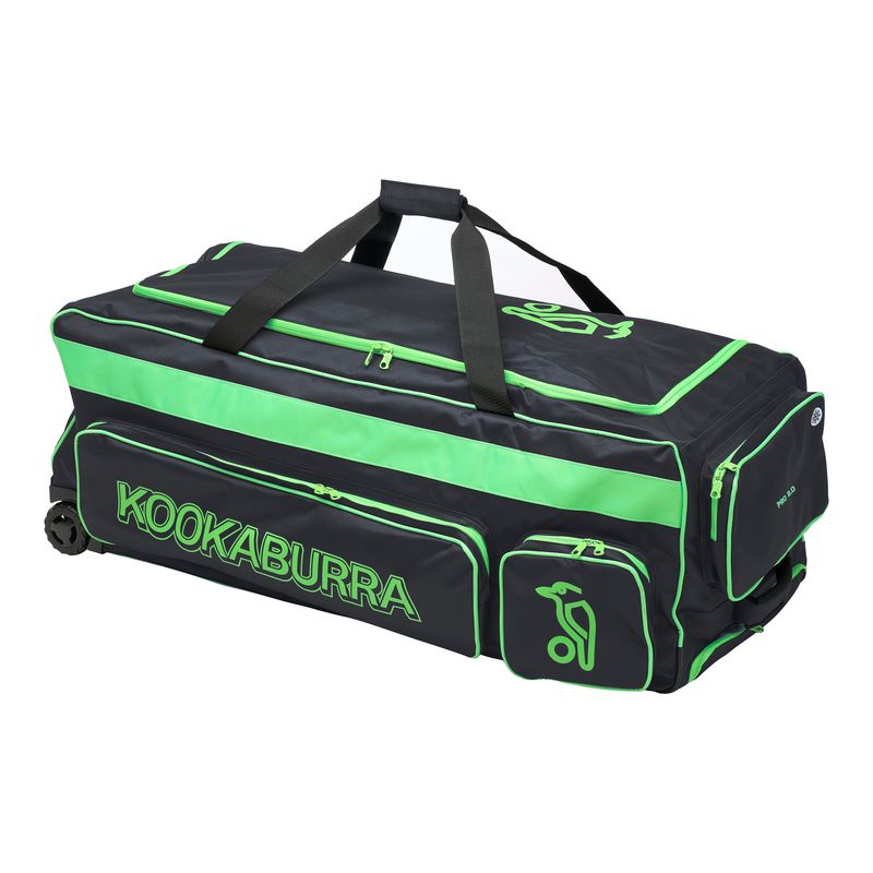 Kookaburra Pro 2.0 Wheelie Bag – Black/Lime 3S15021