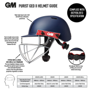 GM Purist Geo II Cricket Helmet GMHHXS614