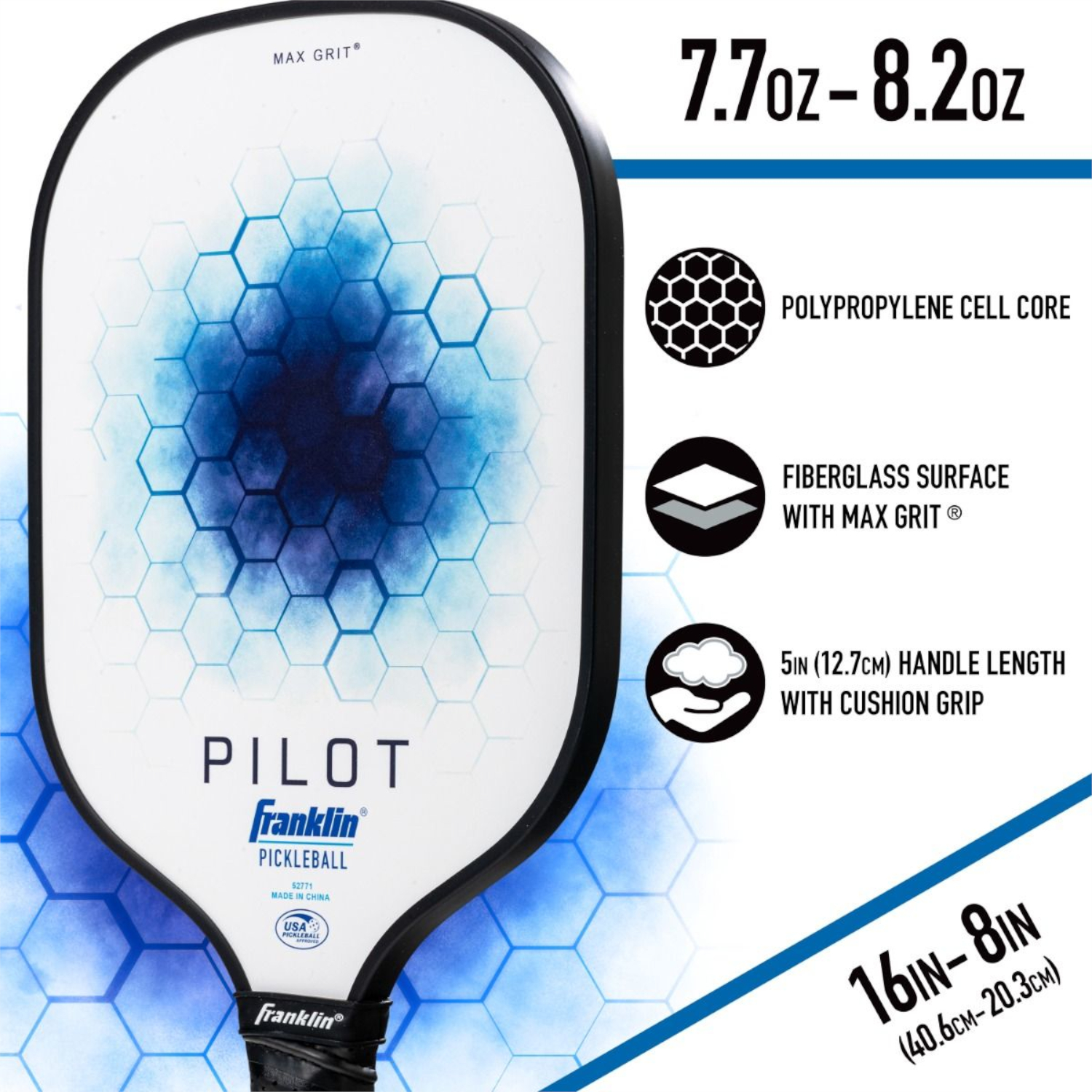 Franklin Pilot Blue Pickleball Paddle 8A00031